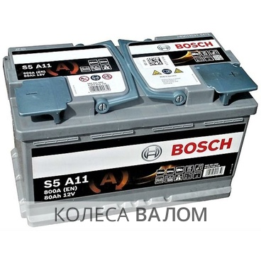 BOSCH S5 A11 580 901 080 AGM 12В 6ст 80 а/ч оп